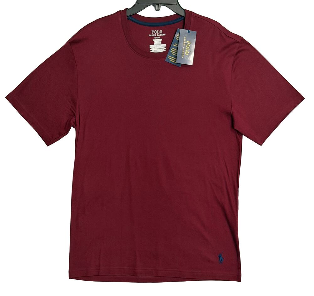 Polo Ralph Lauren T-Shirt Men's Small Crew Neck Short Sleeve Burgundy NWT
